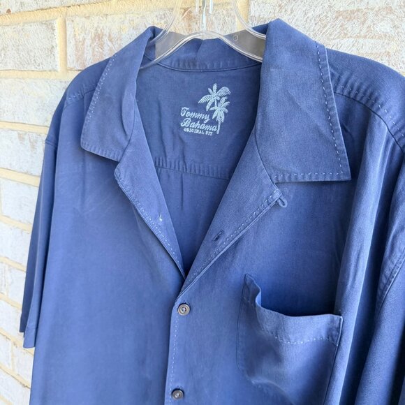Tommy Bahama 100% Silk Short Sleeve Button Up Collared Shirt Men's Size L - Picture 5 of 7